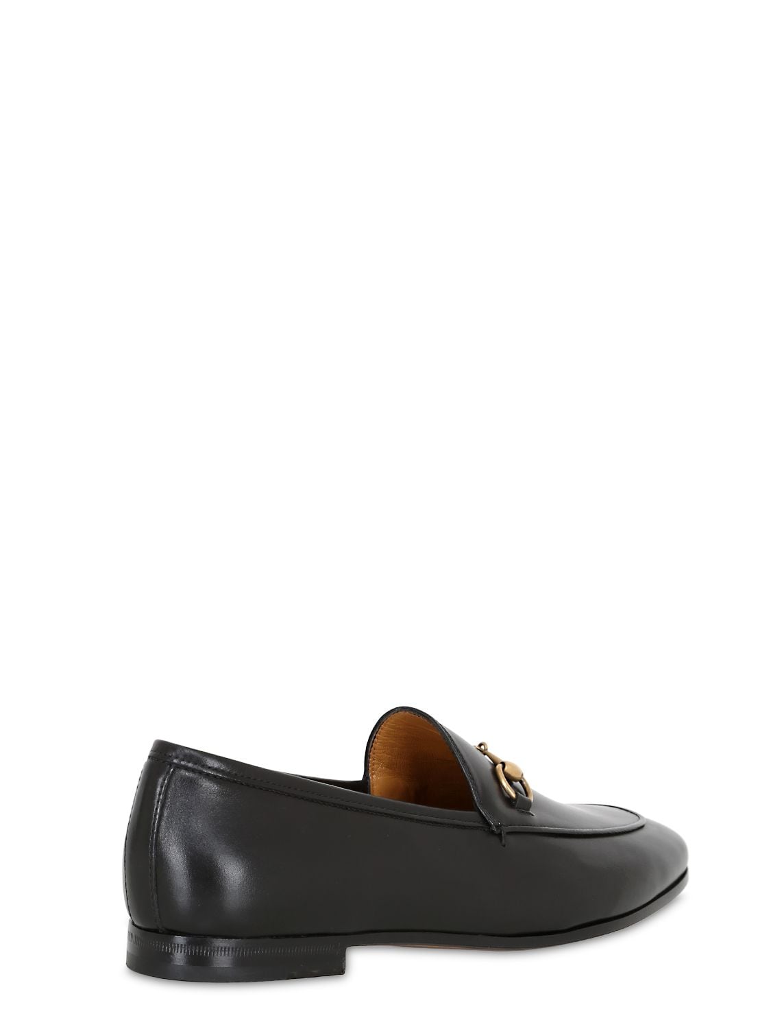 Shop Gucci 10mm Jordan Horsebit Leather Loafers In Black
