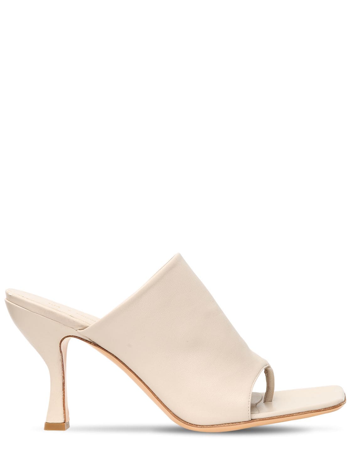 Gia X Pernille Teisbaek 80mm Leather Thong Sandals In Nude
