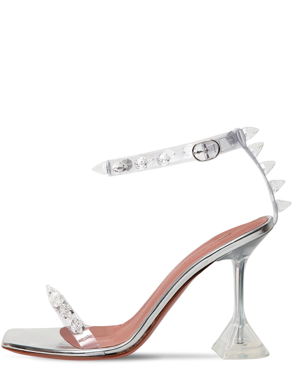 amina muaddi transparent shoes