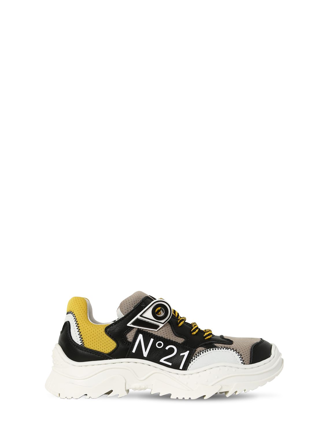 Sneakers Aus Leder Und Mesh