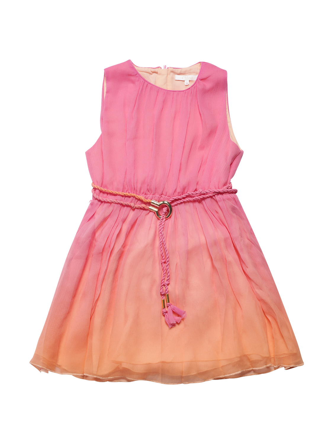 Ärmelloses Kleid Aus Seidenkrepp