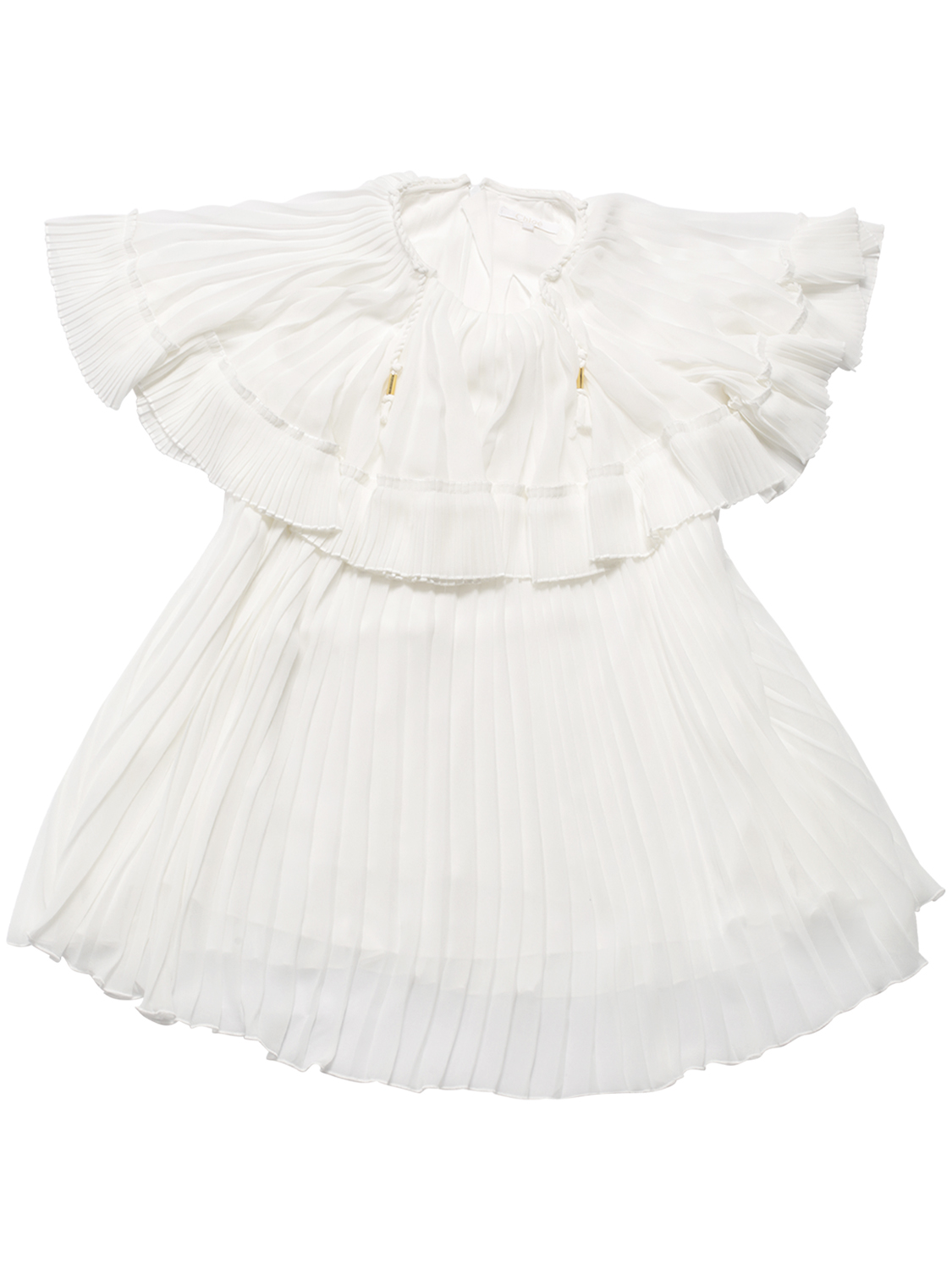 Kleid Aus Krepp Mit Rüschen