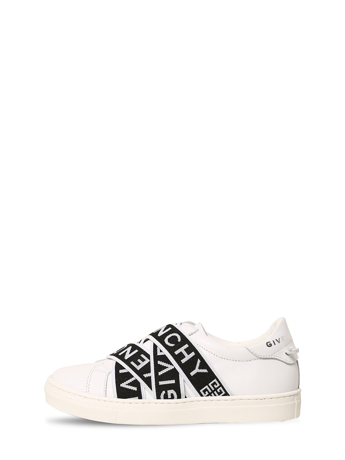 Givenchy Kids' Leather Slip-on Sneakers In White
