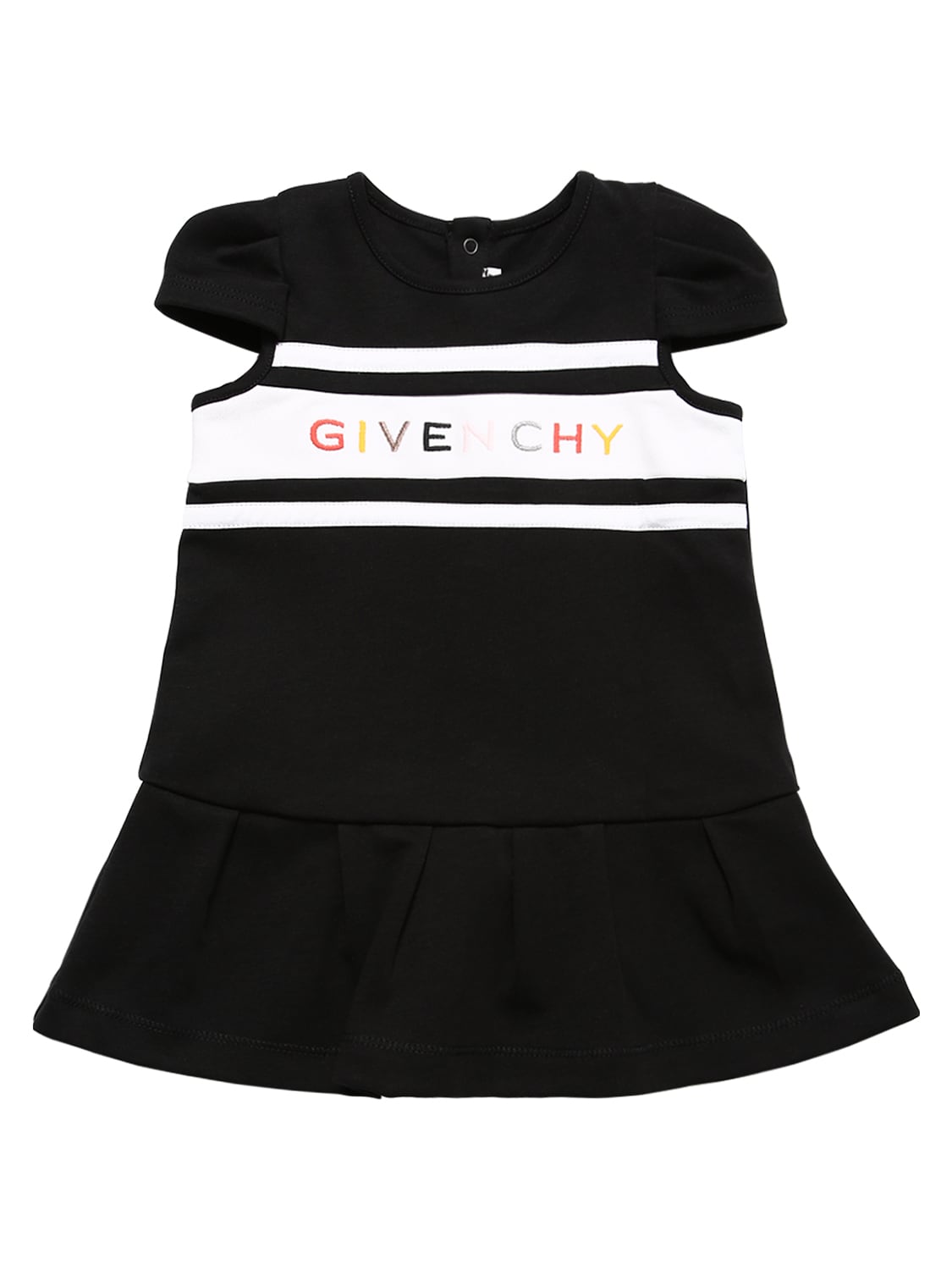 GIVENCHY LOGO EMBROIDERED COTTON SWEATER DRESS,71IOFM015-MDLC0