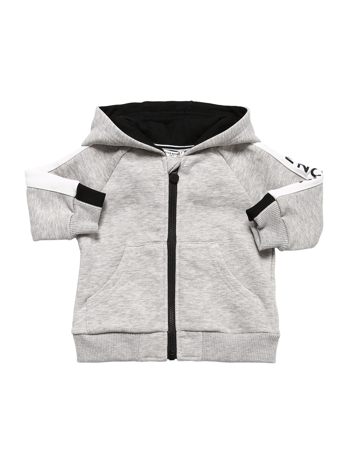 Givenchy Kids' Zip-up Cotton Sweatshirt Hoodie In Grey