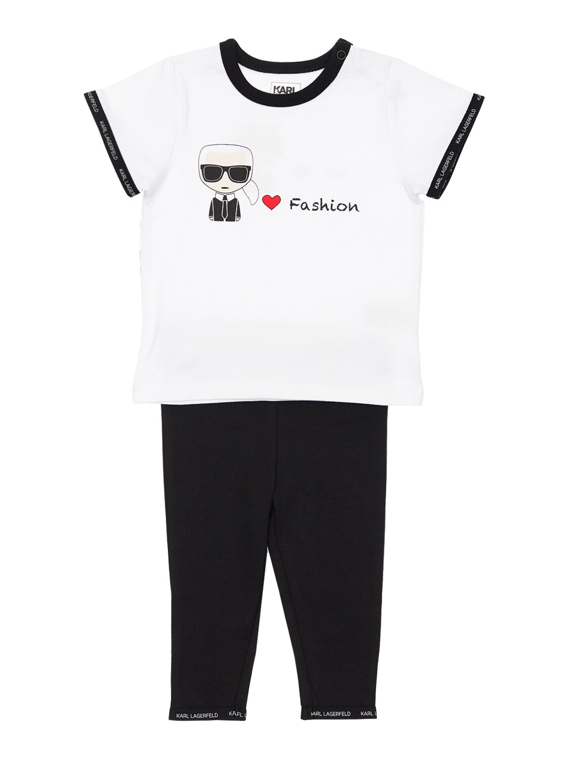 KARL LAGERFELD KARL PRINT T-SHIRT & LEGGINGS,71IOFP006-TTQX0