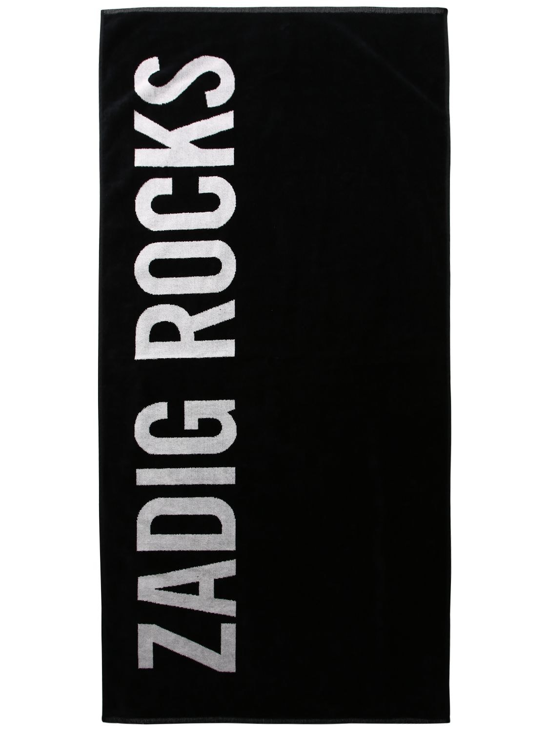 Zadig & Voltaire Cotton Terry Beach Towel In Black