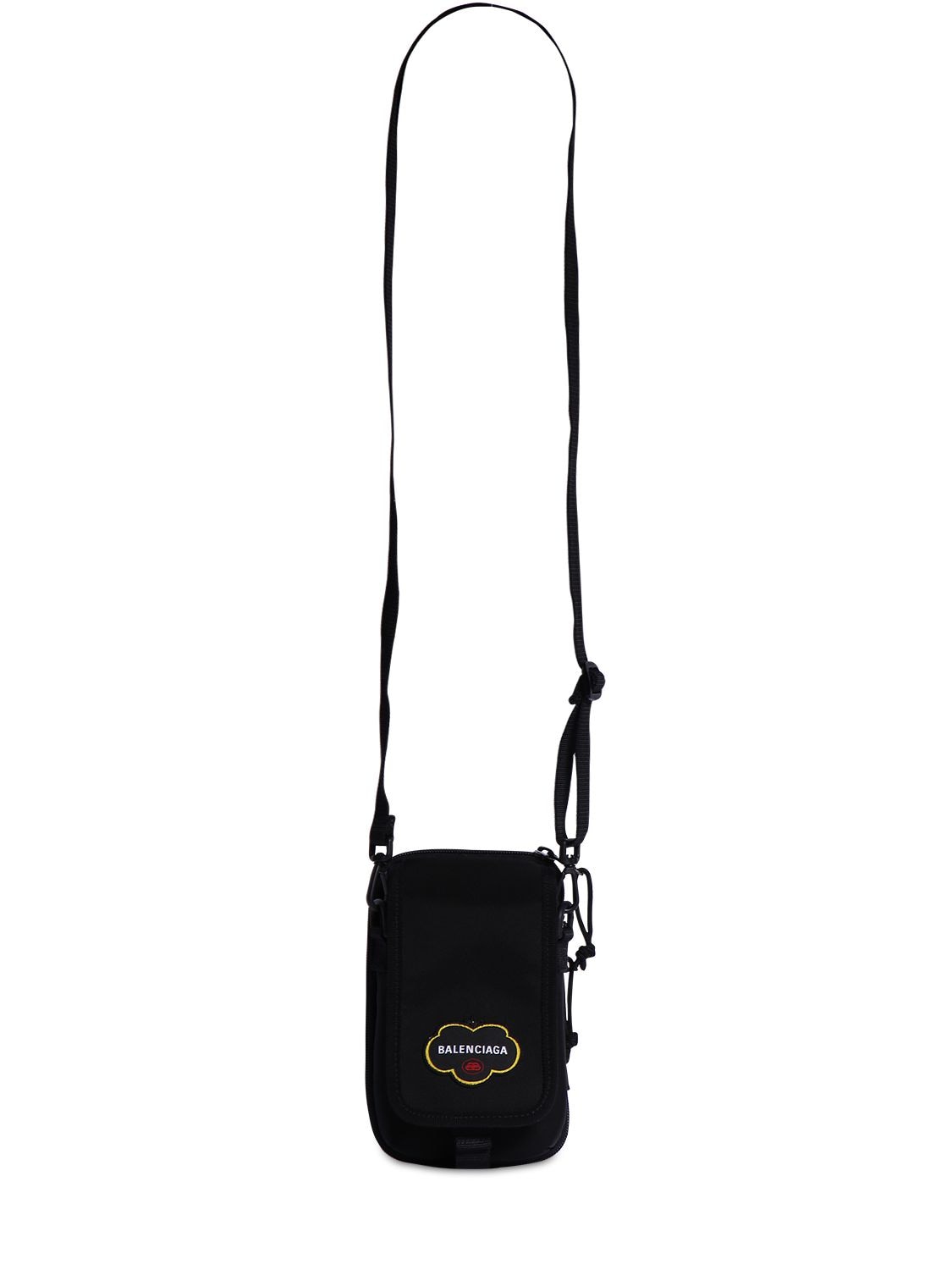 Balenciaga Explorer Logo-appliqué Canvas Cross-body Bag In Black 