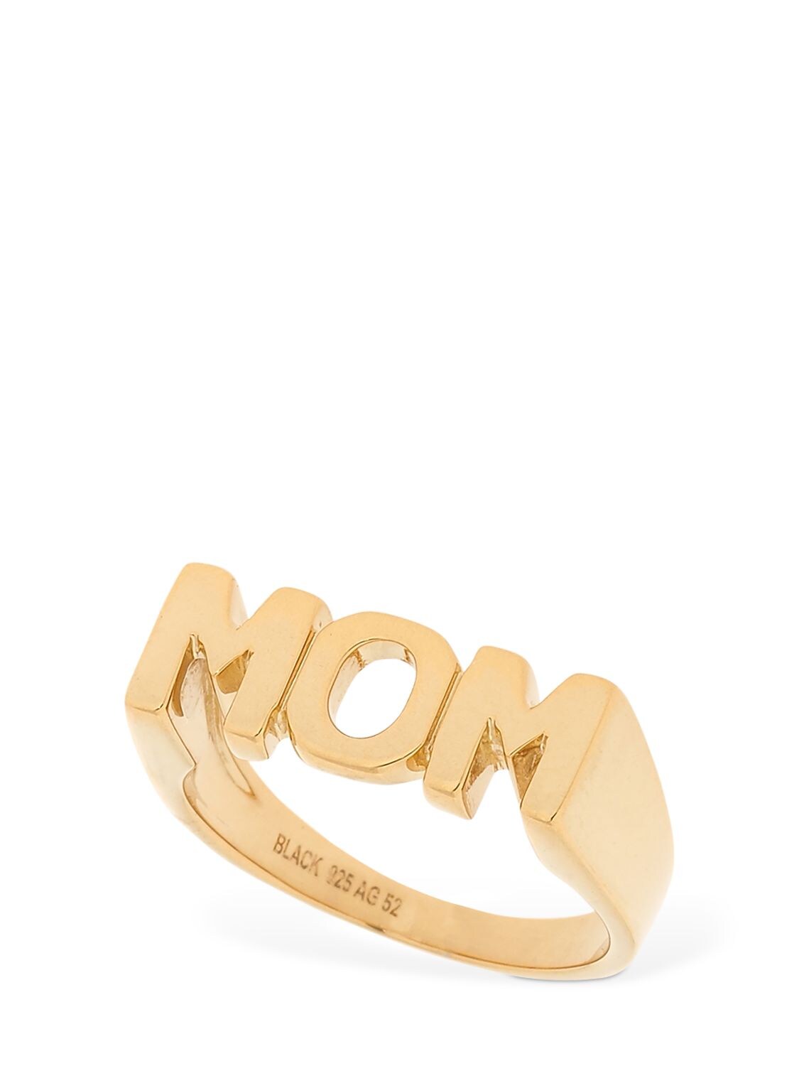 Shop Maria Black Mom Ring In Gold