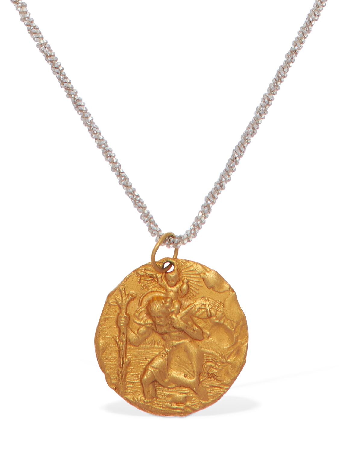 Alighieri St Christopher Chapter Iii Necklace In Gold,silver