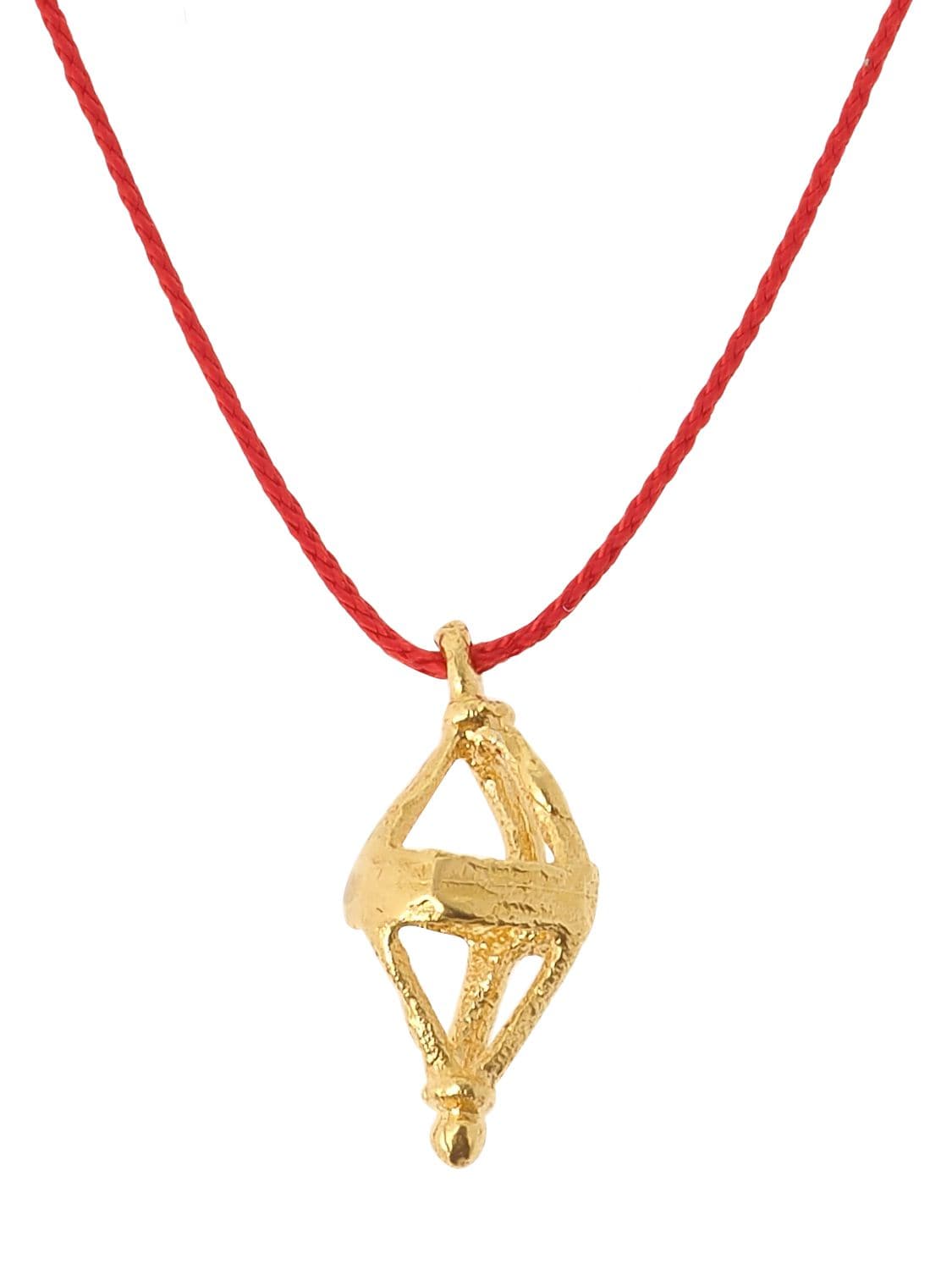 Alighieri The Painter's Lantern Necklace In Gold,red