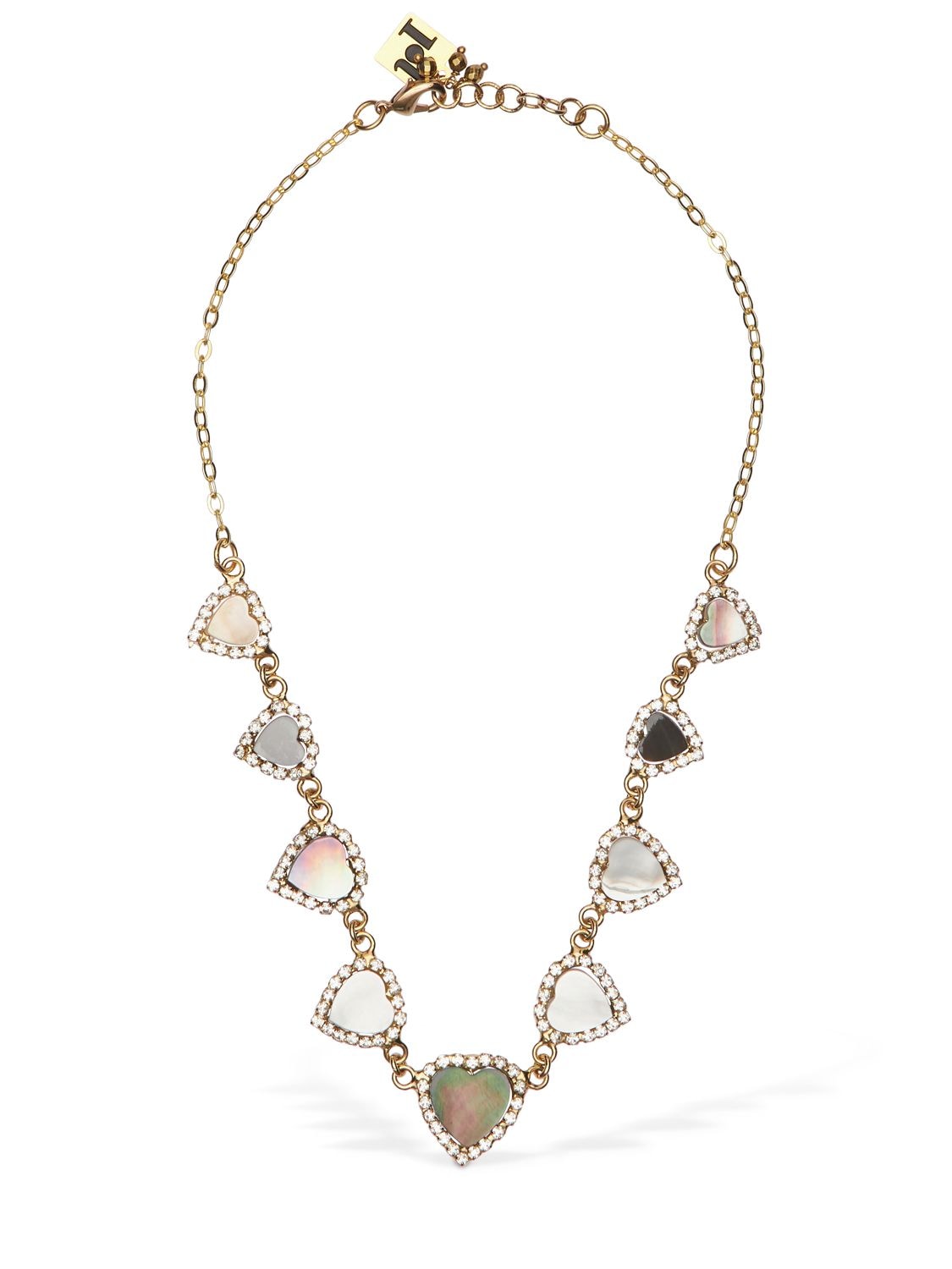 Rosantica Oliva Crystal Choker Necklace In White,gold