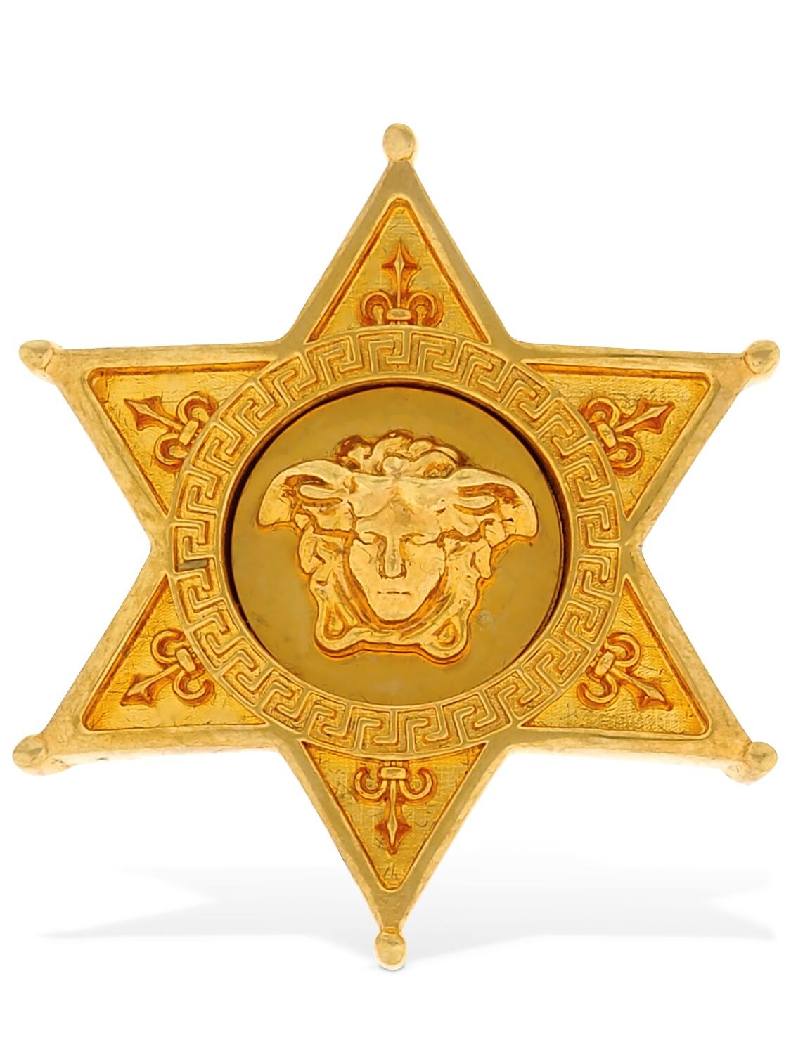 Versace Medusa Western Star Pin In Gold