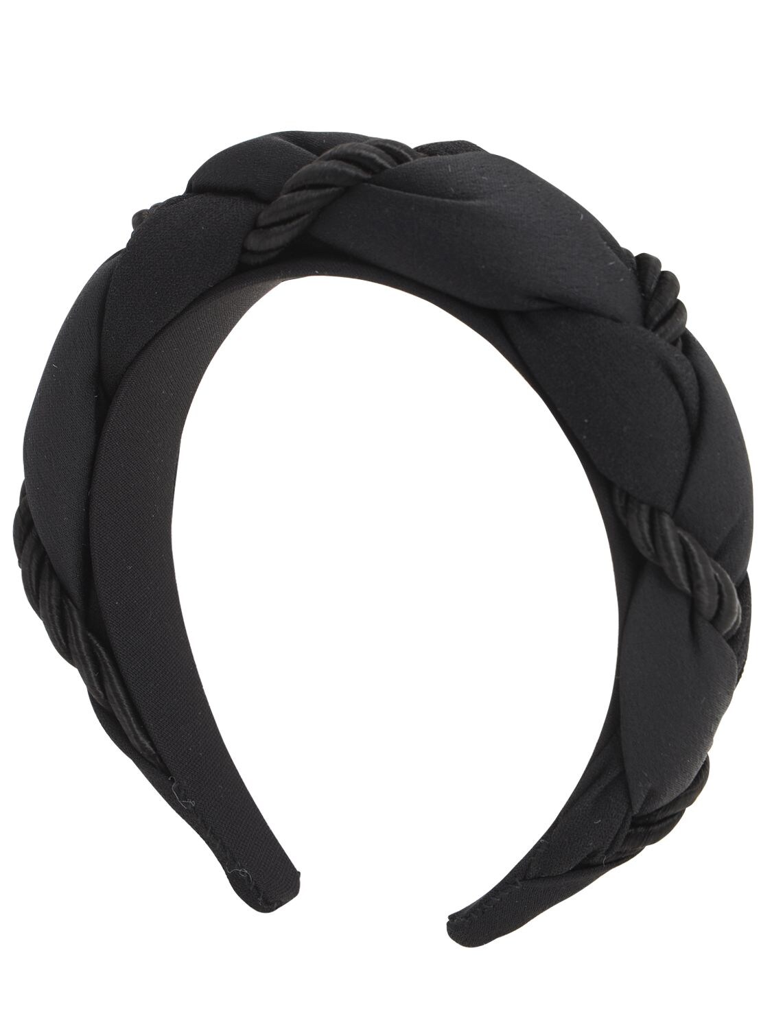 Sophie Buhai + Net Sustain Braided Satin Headband In Black