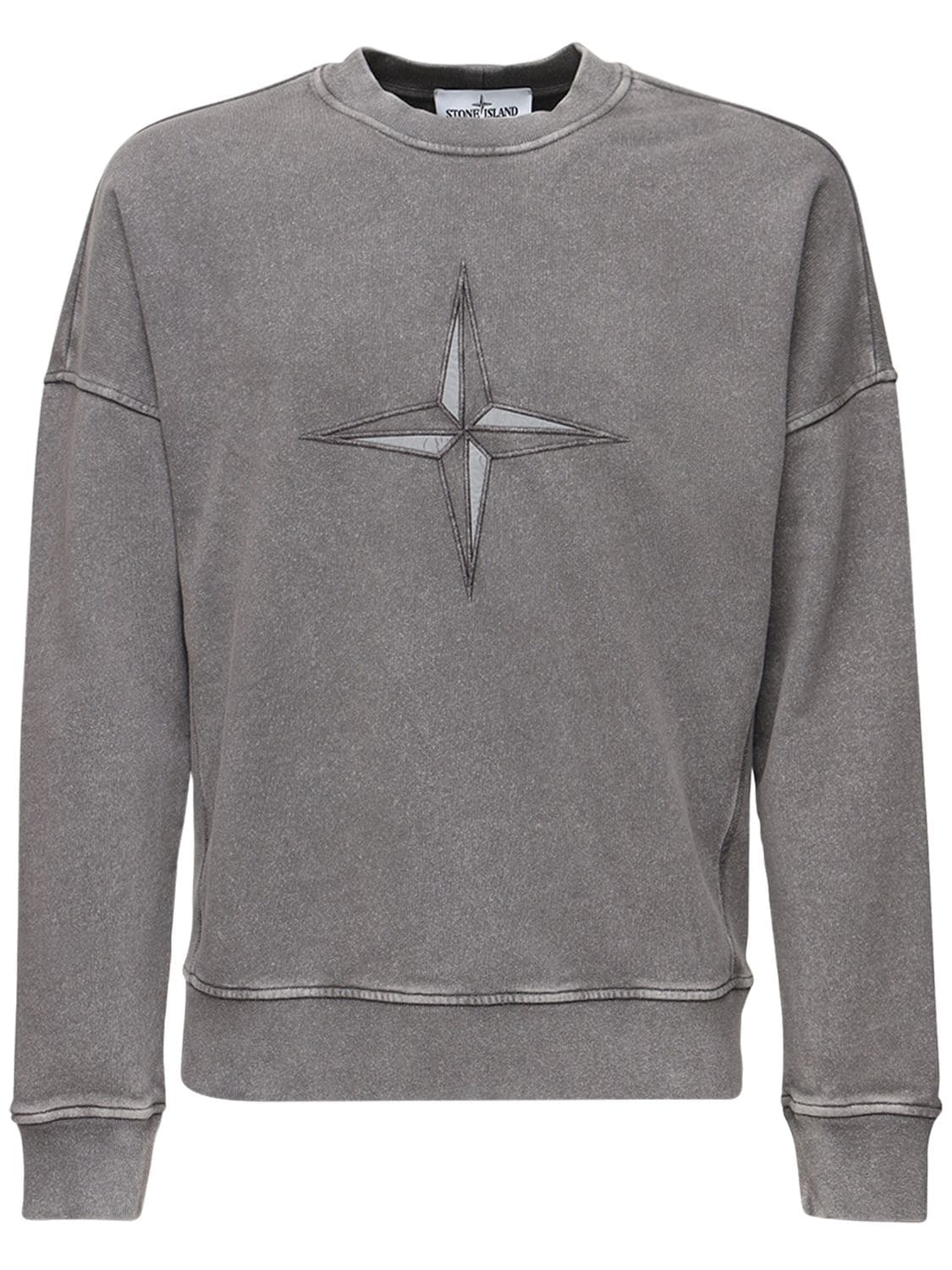 stone island embroidered sweatshirt