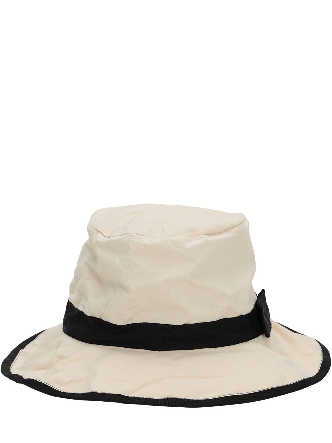 Scha Raw Cotton Bucket Hat In Ecru