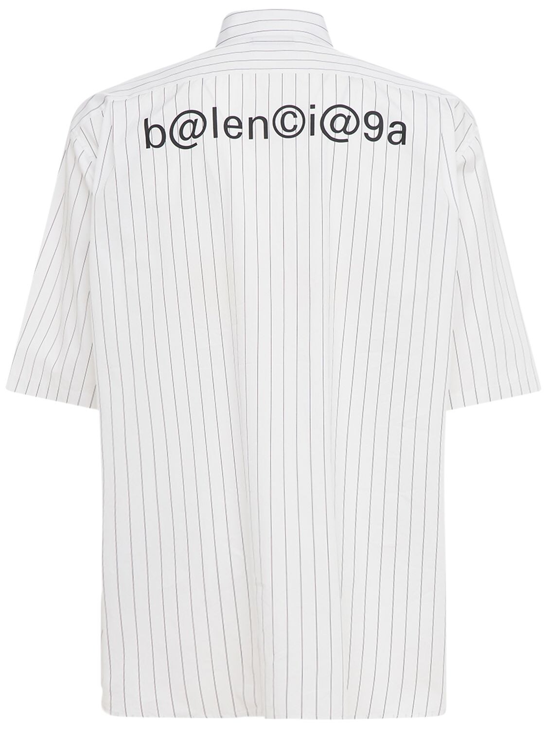 Pinstriped Cotton Shirt W/ Symbolic Logo