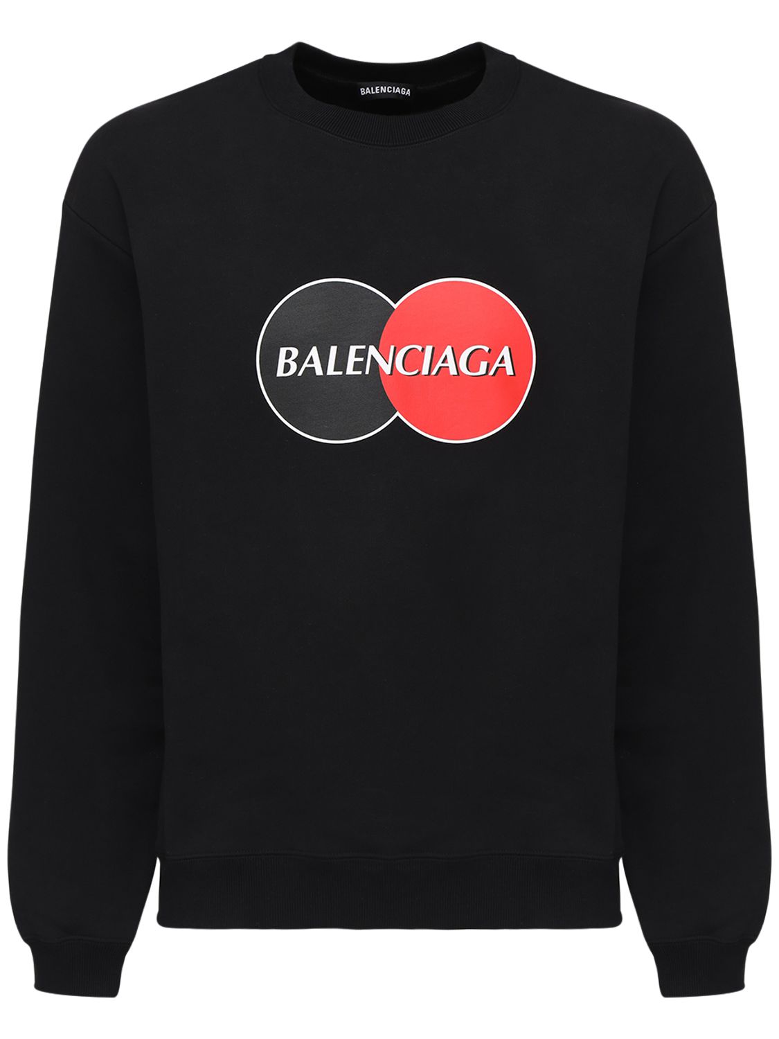 balenciaga printed cotton sweatshirt