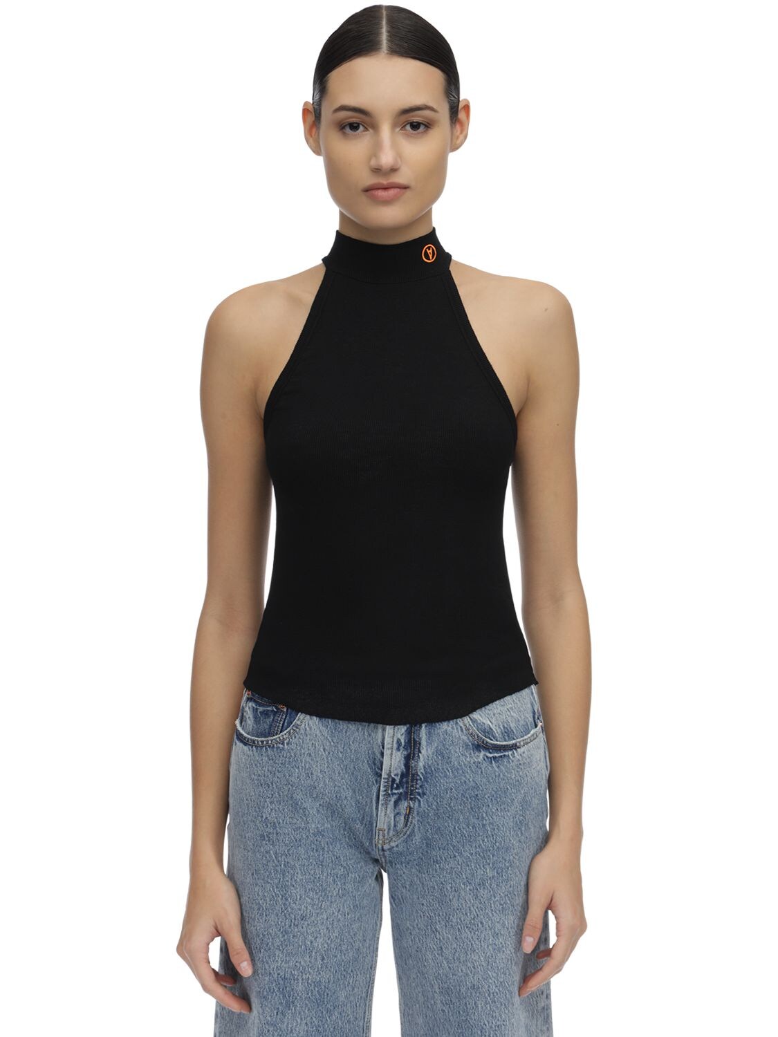 Filles À Papa Lowis Viscose Blend Jersey Tank Top In Black