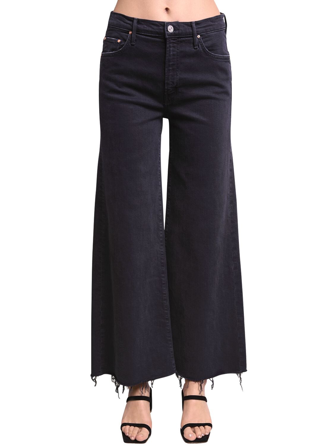 MOTHER UNDERCOVER ANKLE WIDE LEG COTTON JEANS,71IRT4005-RKRC0