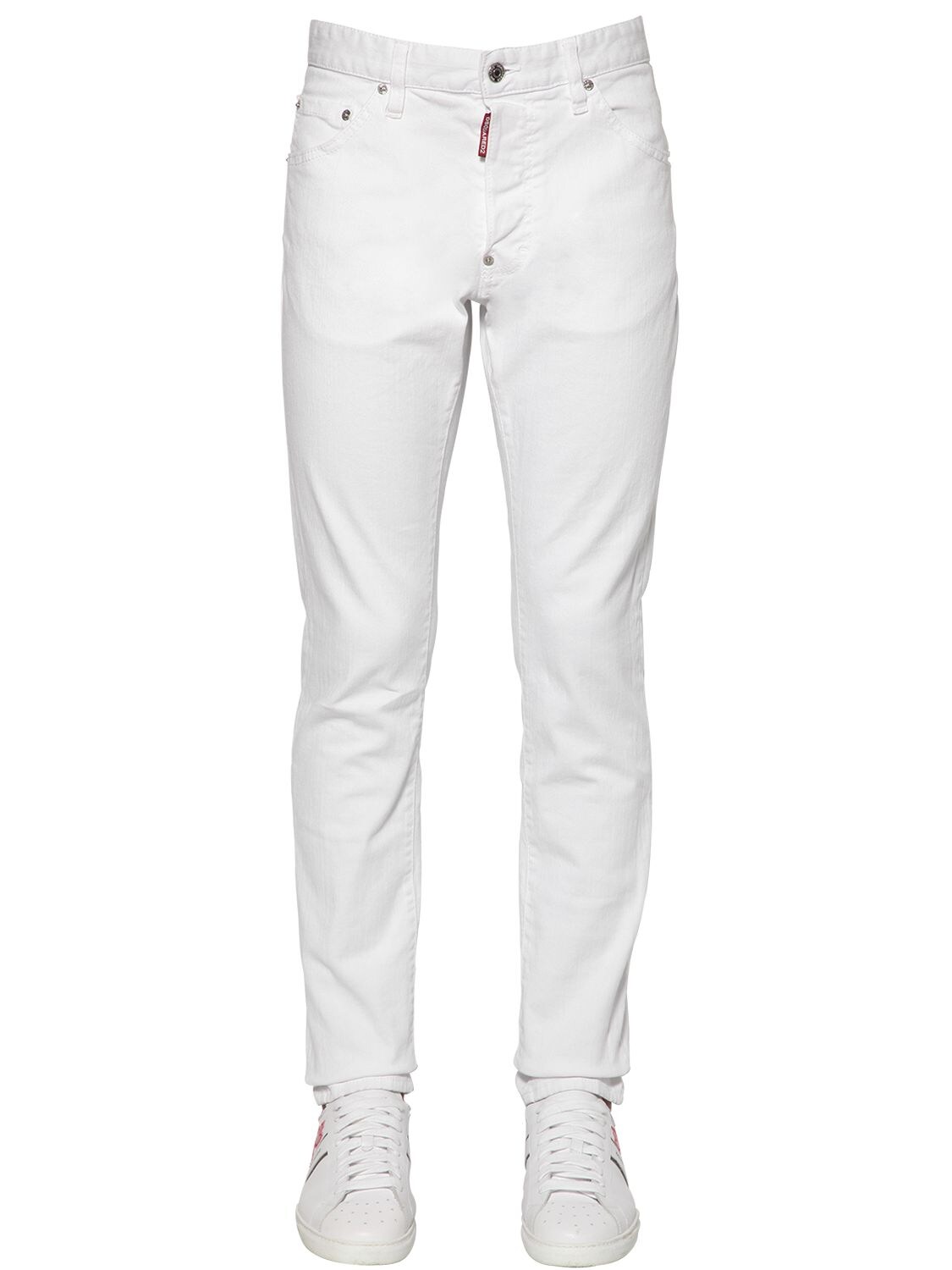 Dsquared2 16.5cm Cool Guy Stretch Cotton Jeans In White