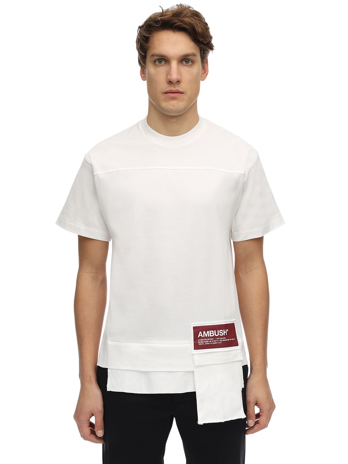 AMBUSH LOGO纯棉平纹针织T恤,71IS3S011-V0HURQ2