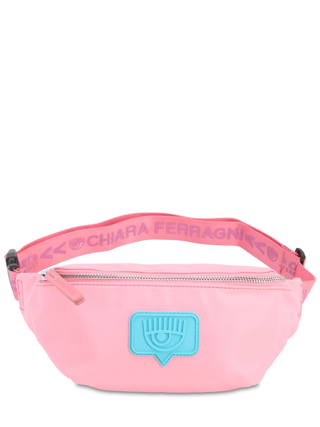 Chiara Ferragni Eyelike Nylon Belt Bag In Pink