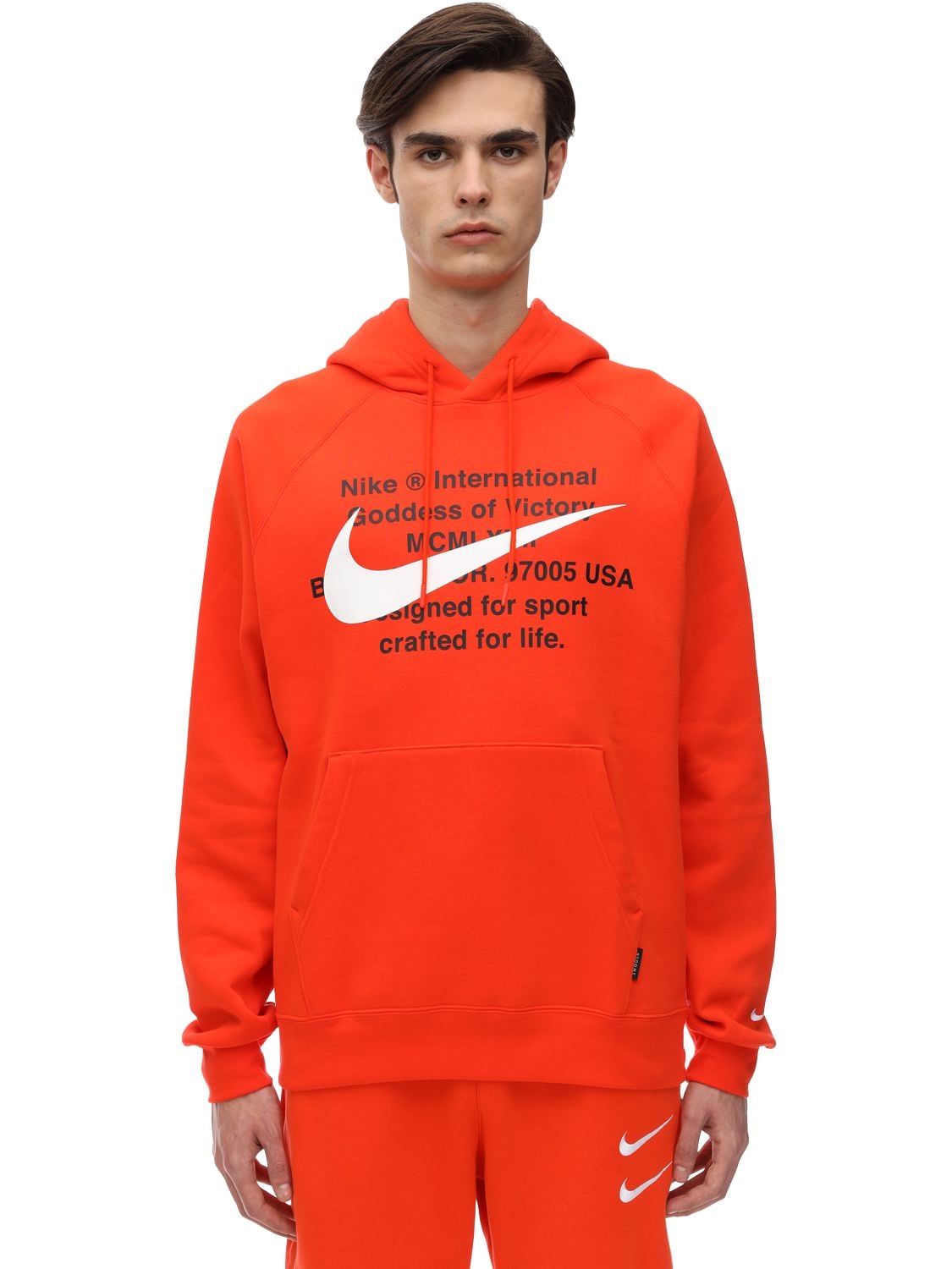 Nike Nsw Swoosh Sweatshirt Hoodie In Team Orange