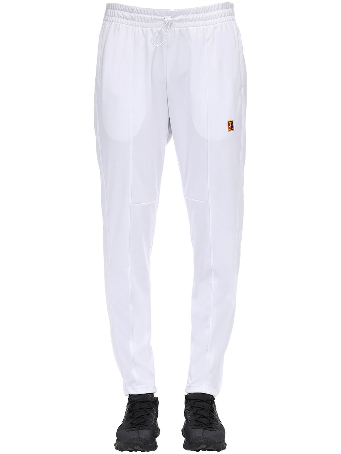 Nike Court Pants W/ Side Stripes In White