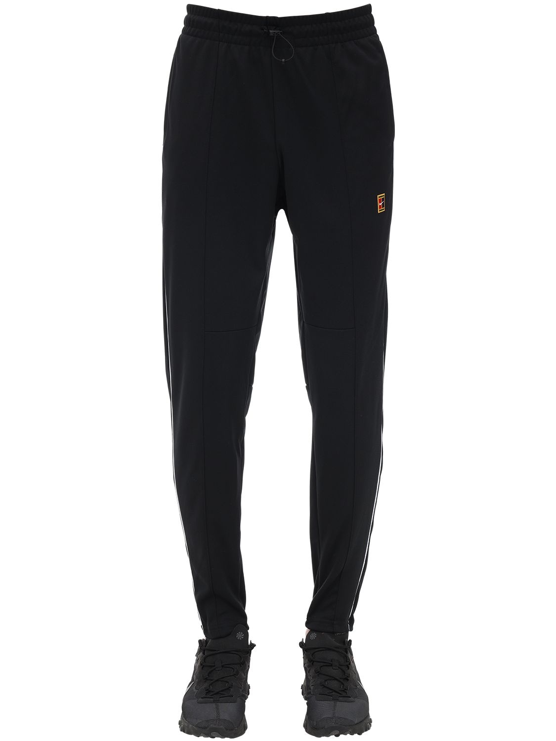 Nike Court Pants W/ Side Stripes In Black