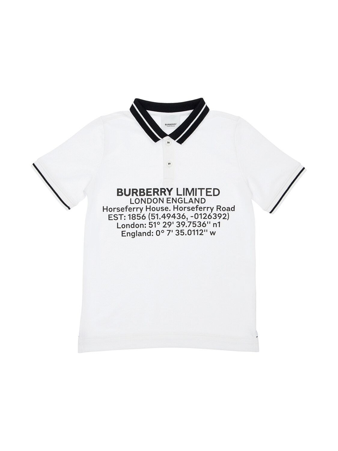 BURBERRY 印图珠地网眼棉POLO衫,71IVT8014-QTE0NJQ1