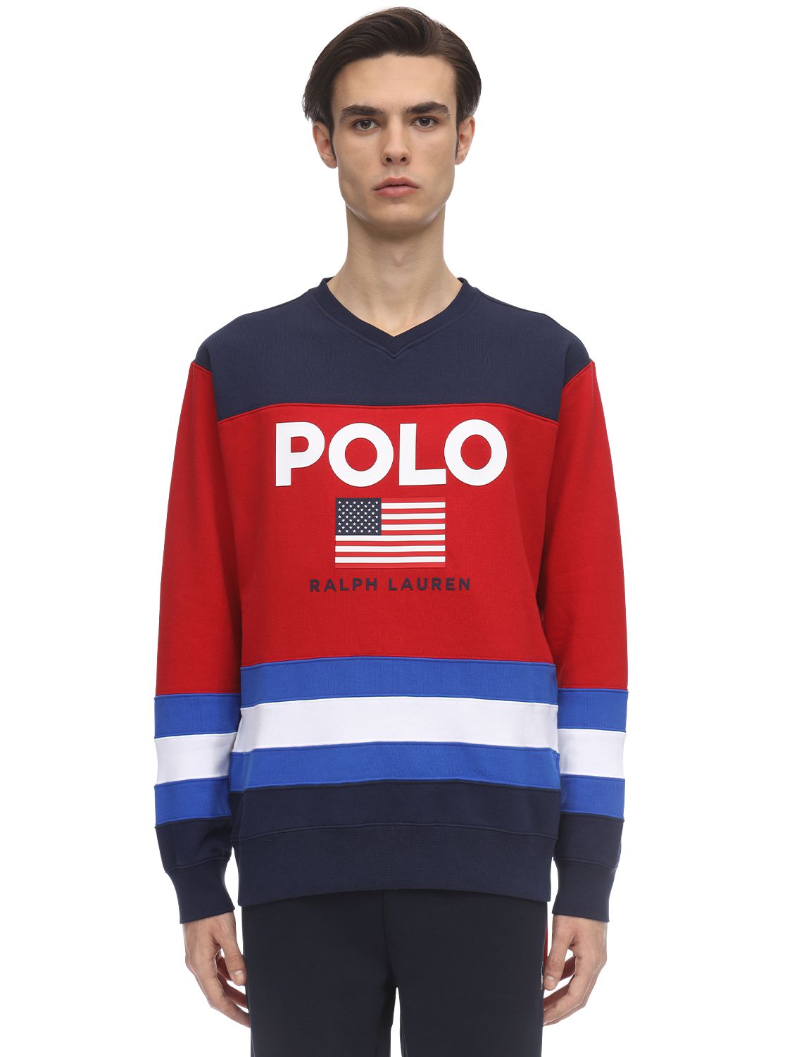 polo color block sweatshirt