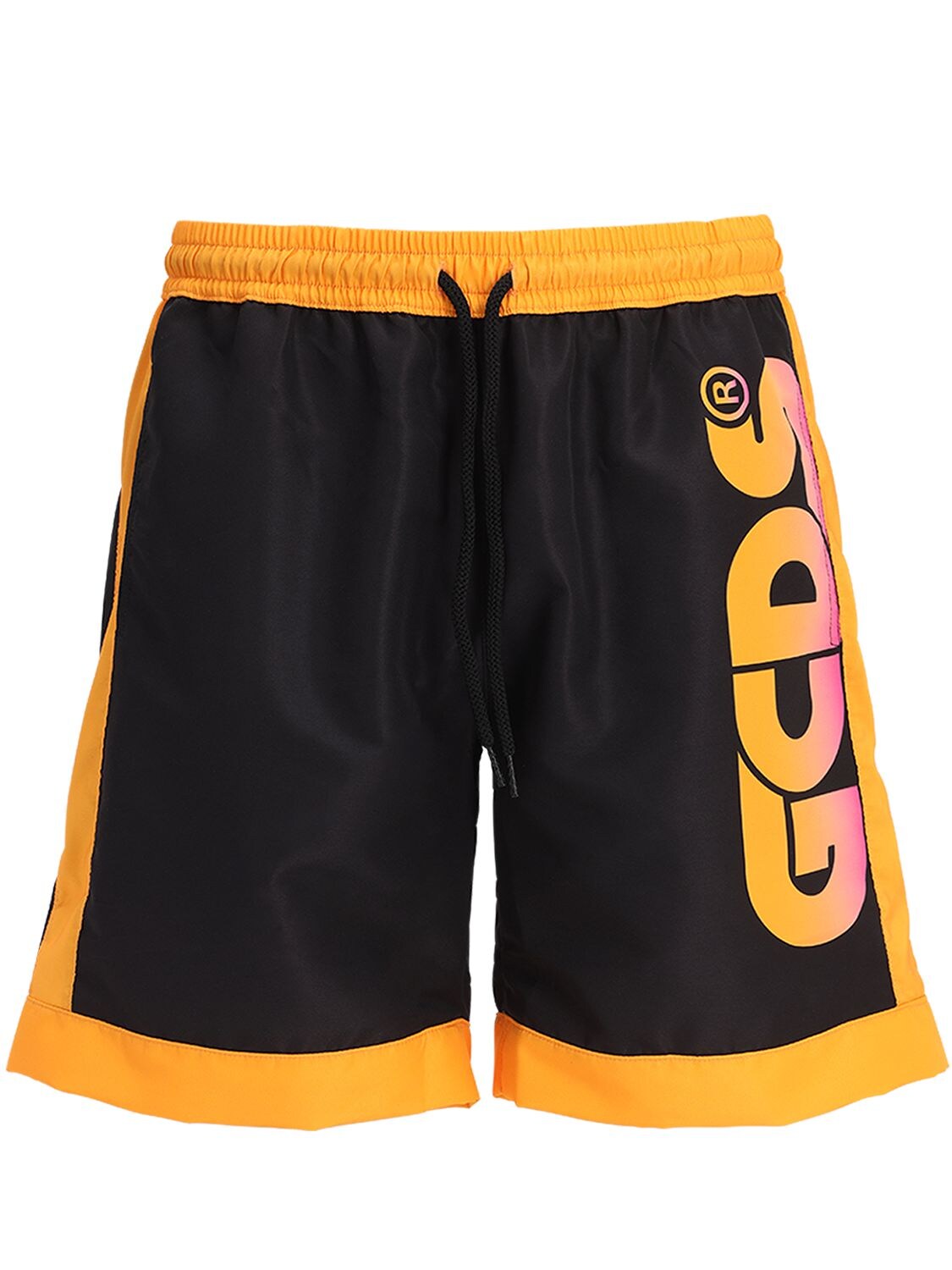 Gcds Logo Print Swimming Shorts In Black