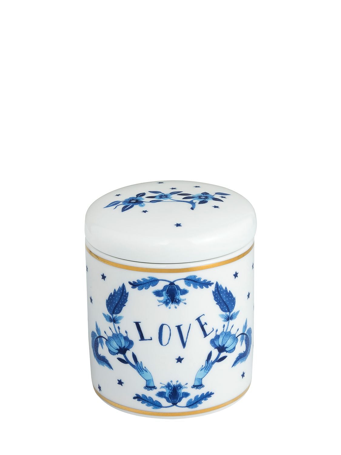 Bitossi Home Love Blu Scented Candle In White,blue