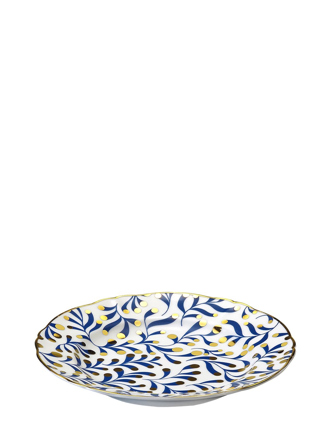 Shop Bitossi Home Marino Dessert Plate In White,blue