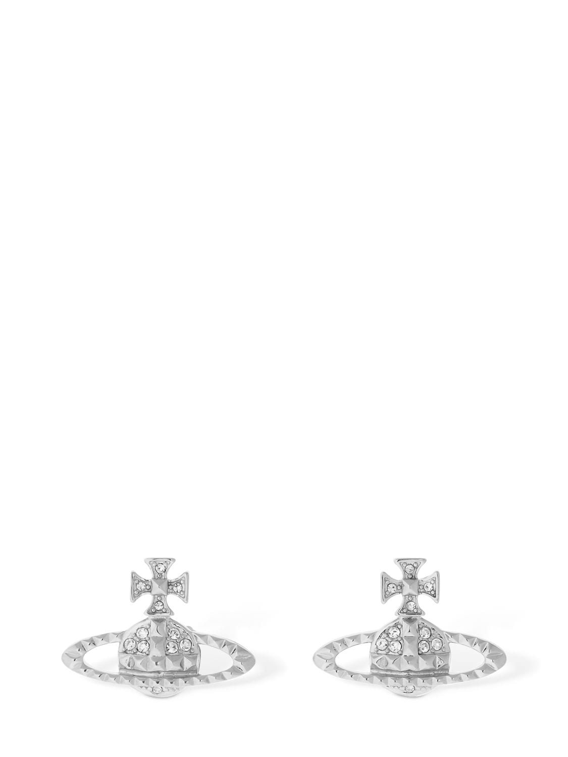 Vivienne Westwood Mayfair Bas Relief Stud Earrings In Silver
