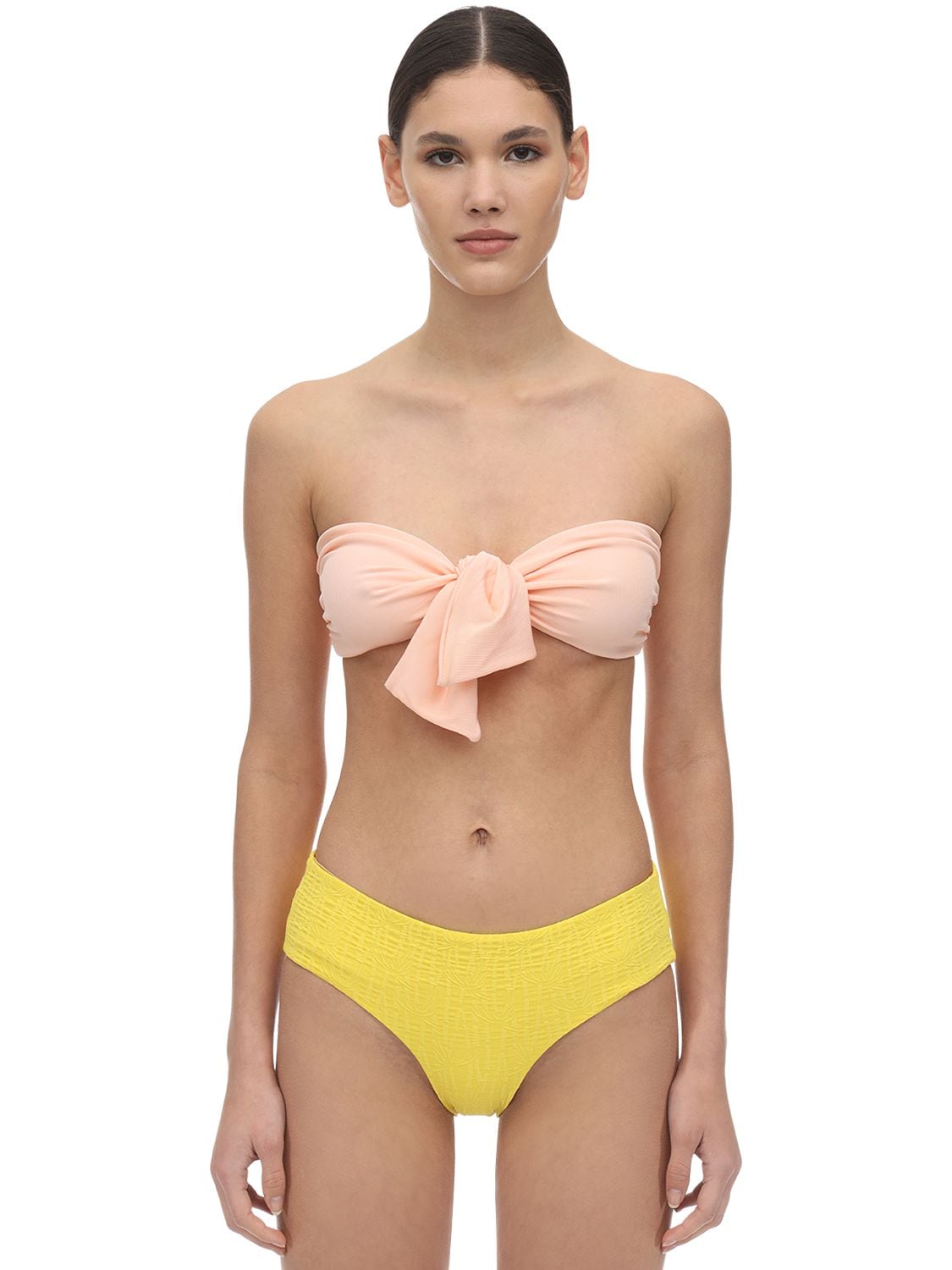 Albertine Georgia Bandeau Bikini Set In Pink,yellow