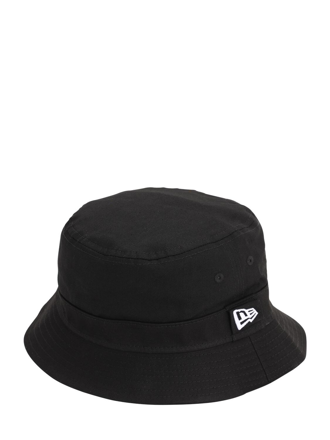 New Era Essential Cotton Bucket Hat In Black