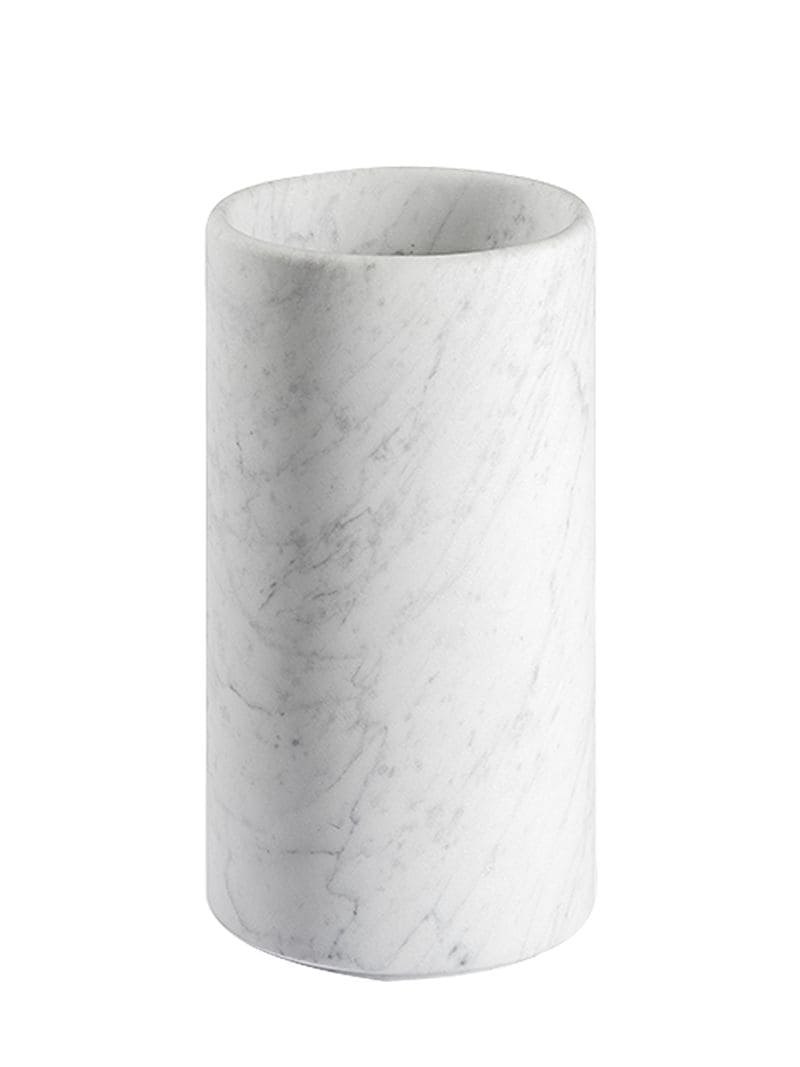 Salvatori Ellipse Carrara Marble Wine Chiller In White