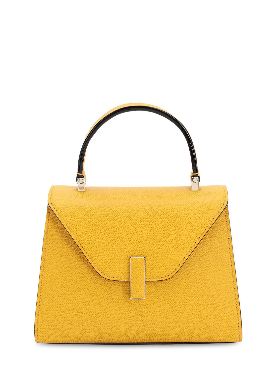 Valextra Mini Iside Grained Leather Bag In Ochre