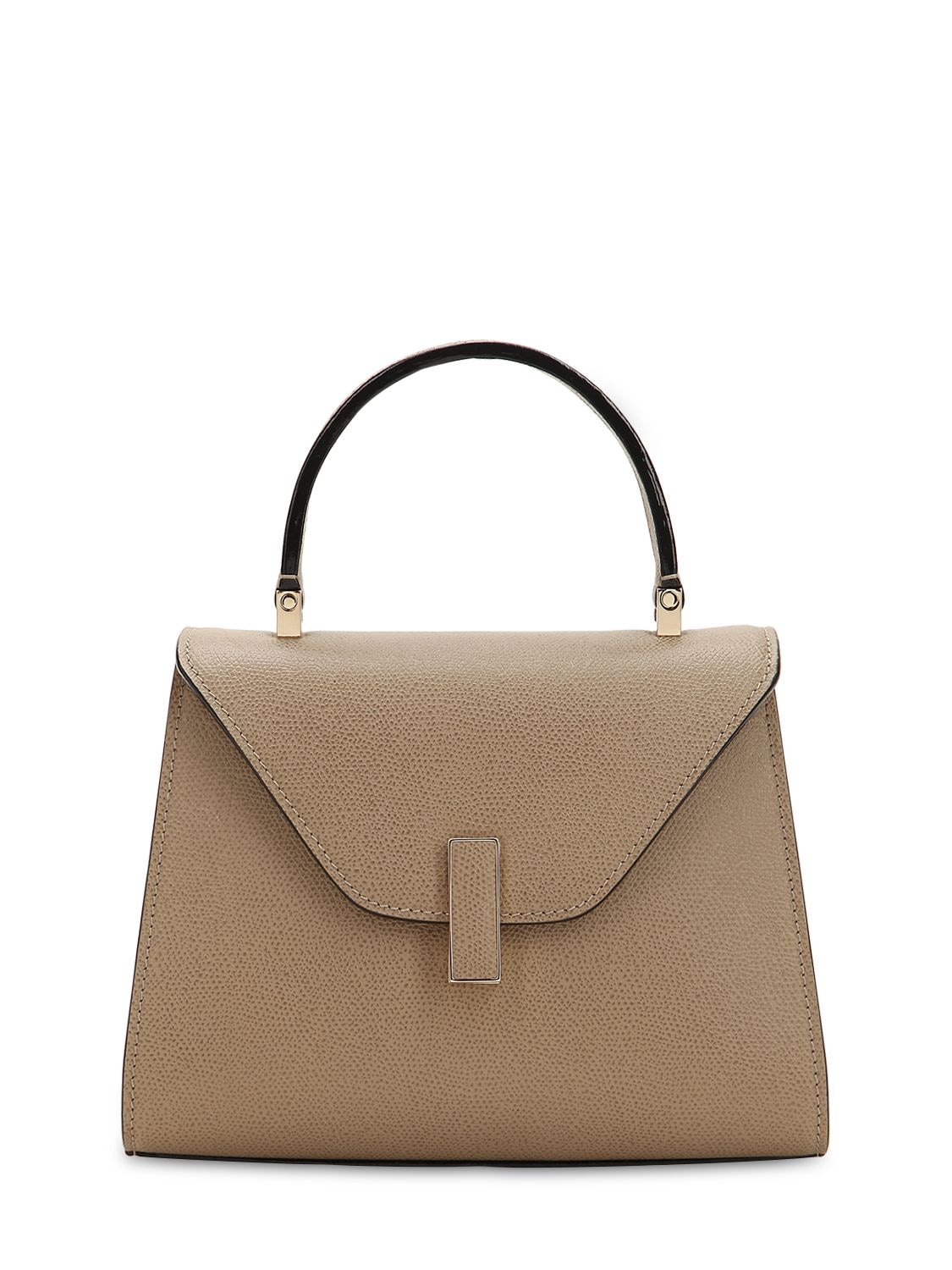 Valextra Mini Iside Grained Leather Bag In Oyster