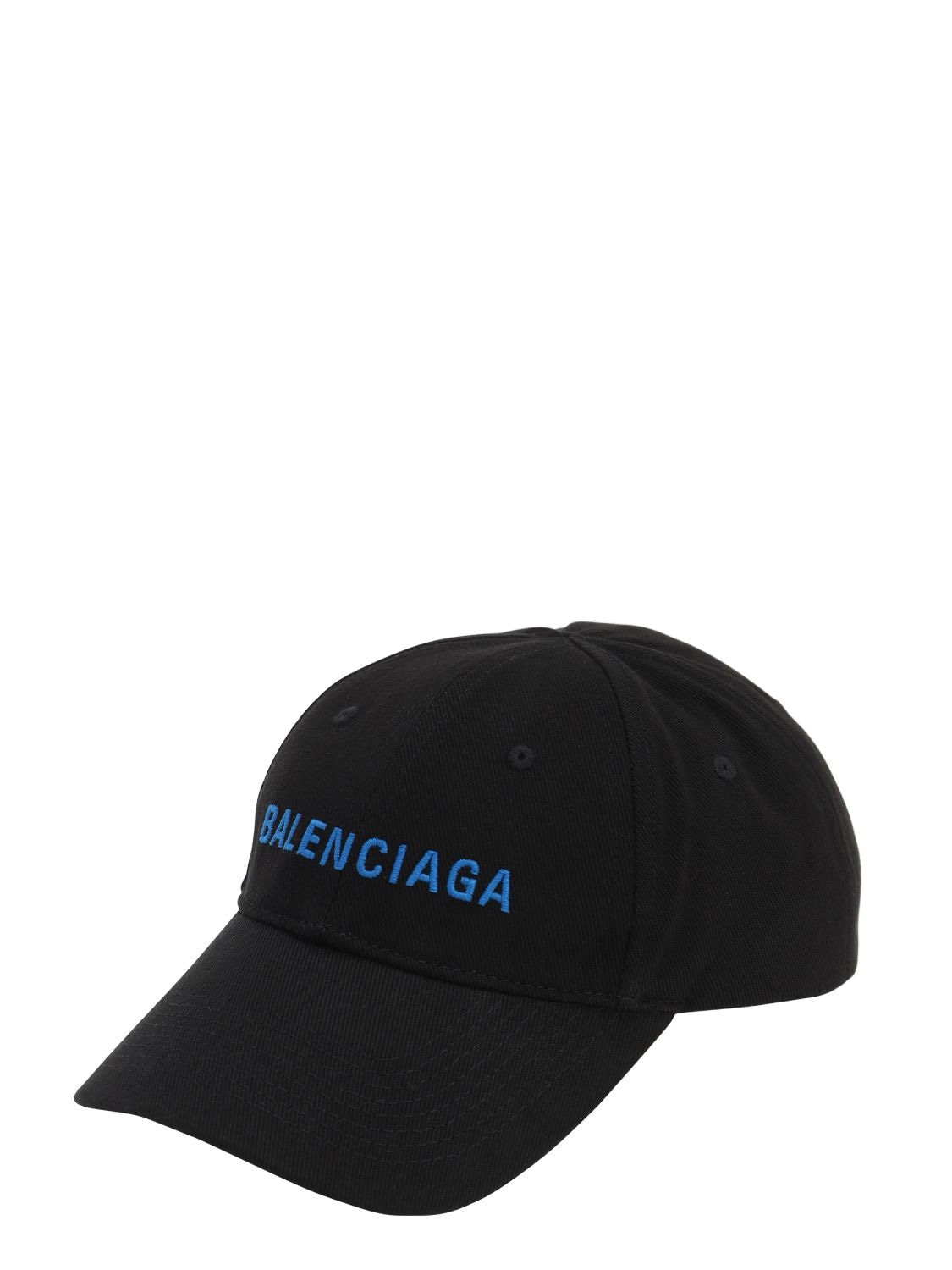 BALENCIAGA EMBROIDERED LOGO COTTON BASEBALL HAT,71IWD2059-MTA2OA2