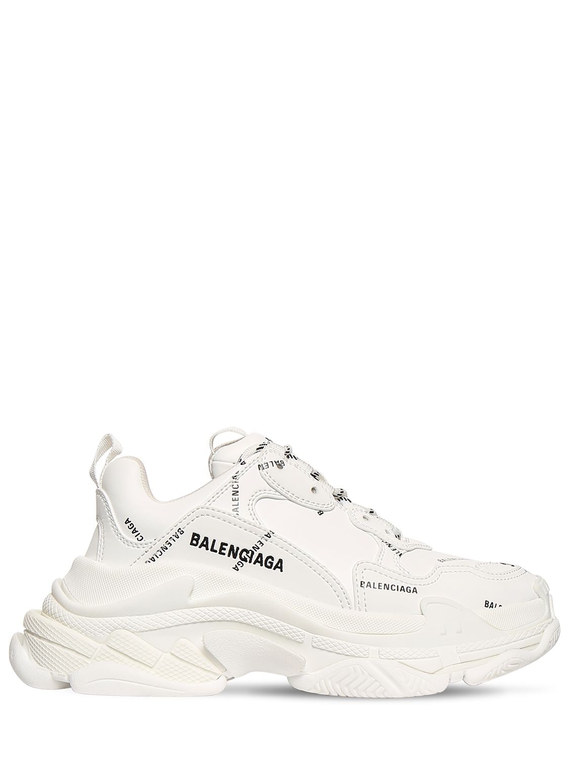 Balenciaga Leather triple S Sneakers in Navy Blue Blue Lyst