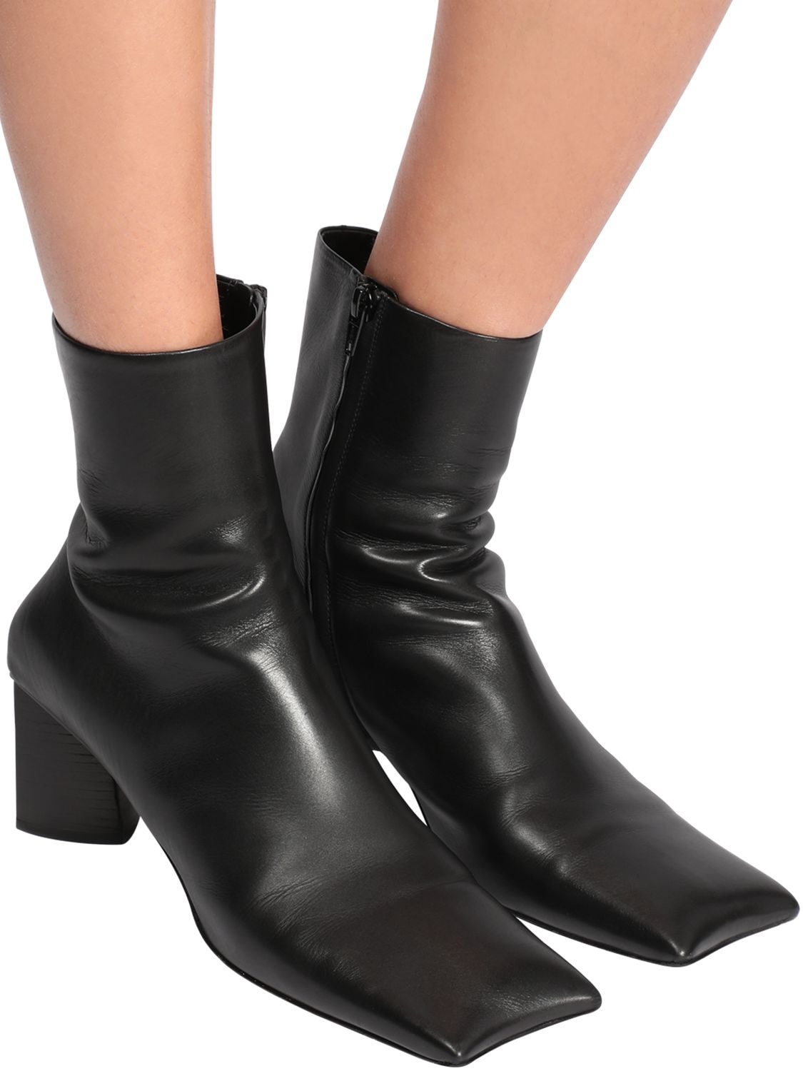 Balenciaga 60mm Moon Leather Ankle Boots In 1000 Black | ModeSens