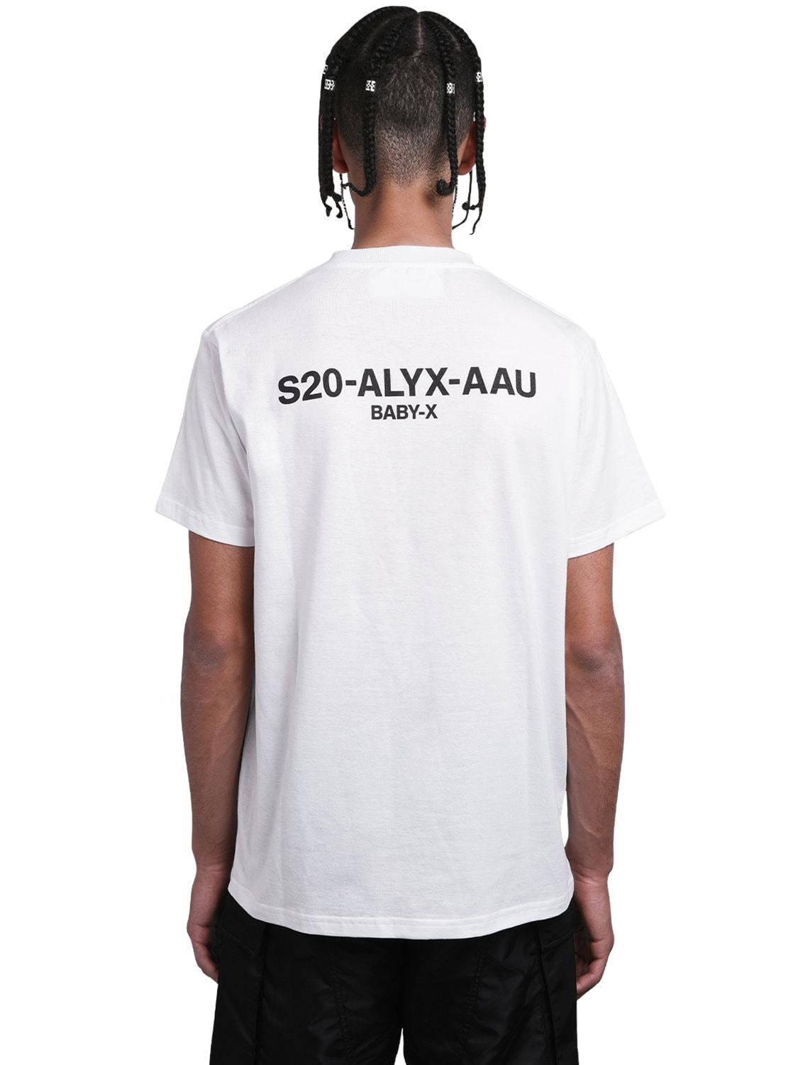 Alyx Logo Print Cotton Jersey T-shirt In White