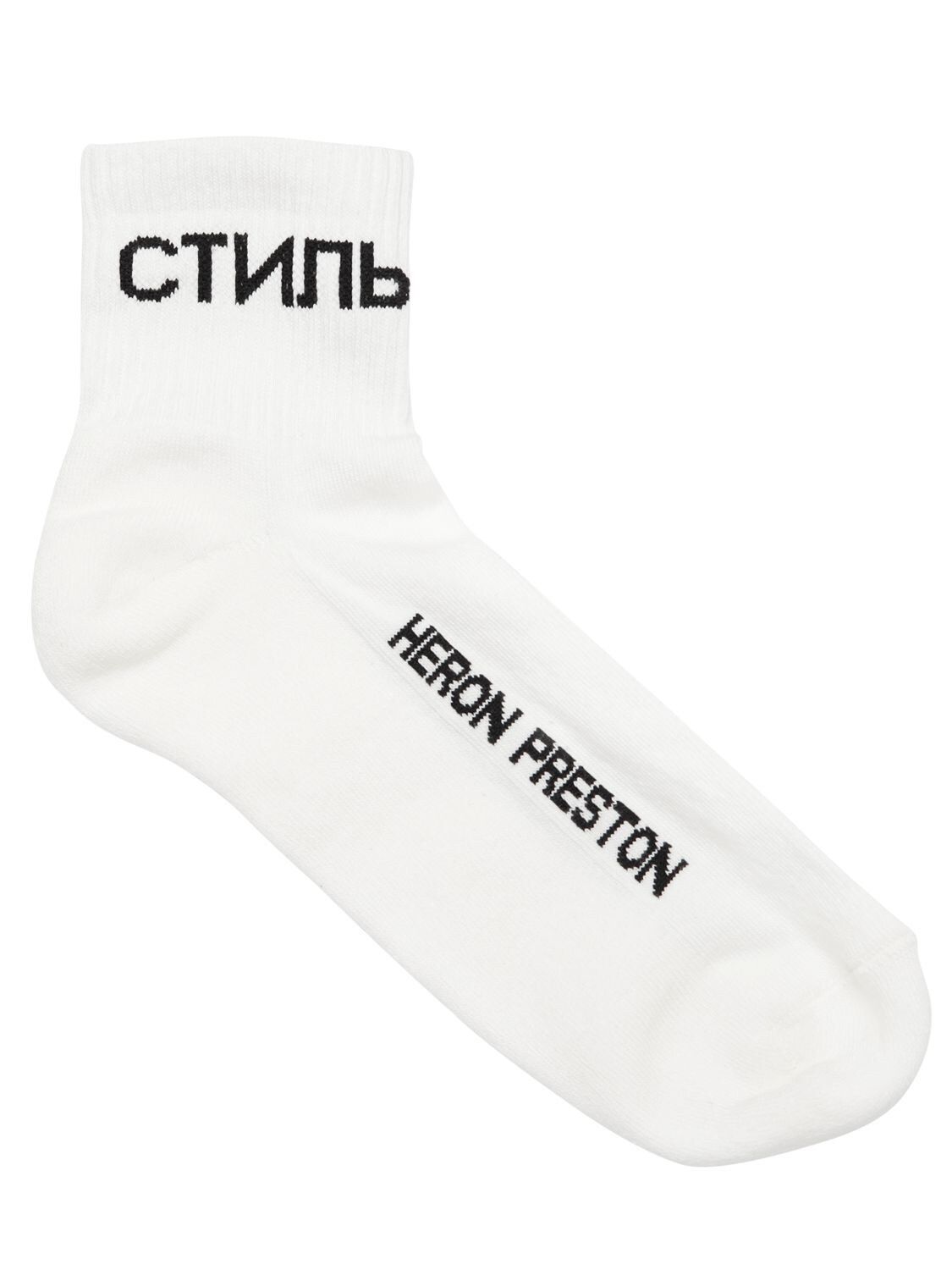 HERON PRESTON “CTNMB”嵌花纯棉短袜,71IWHP054-MDEXMA2