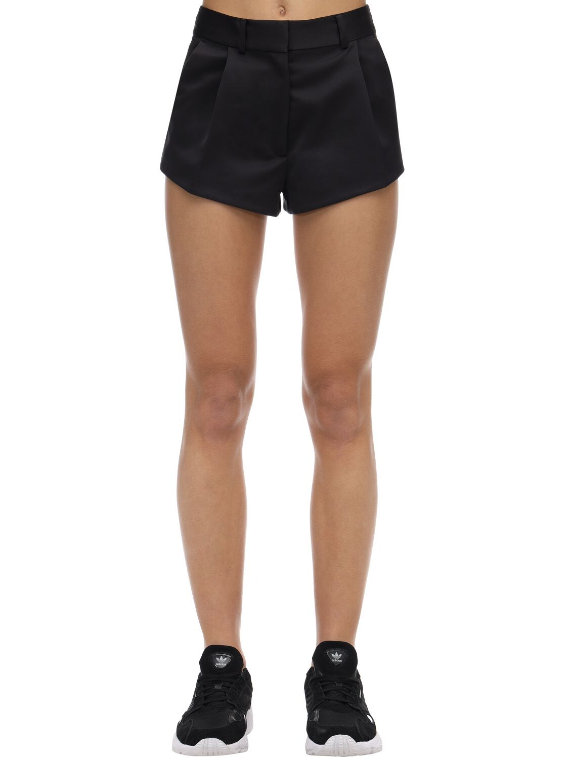 HERON PRESTON TAILORED HEAVY SATIN SHORTS,71IWHQ010-MTAWMA2