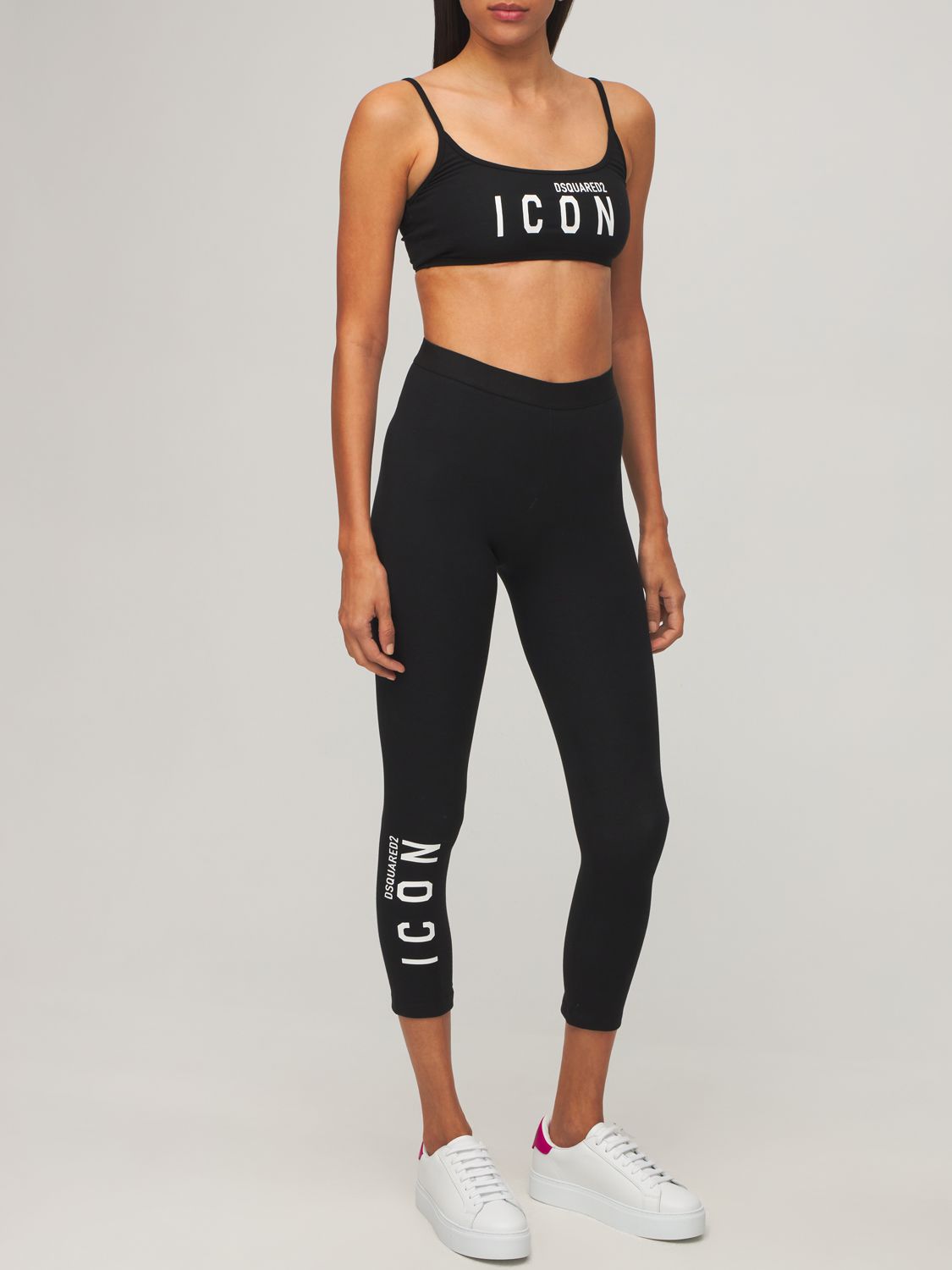 Bedruckte Leggings Aus Baumwolljersey