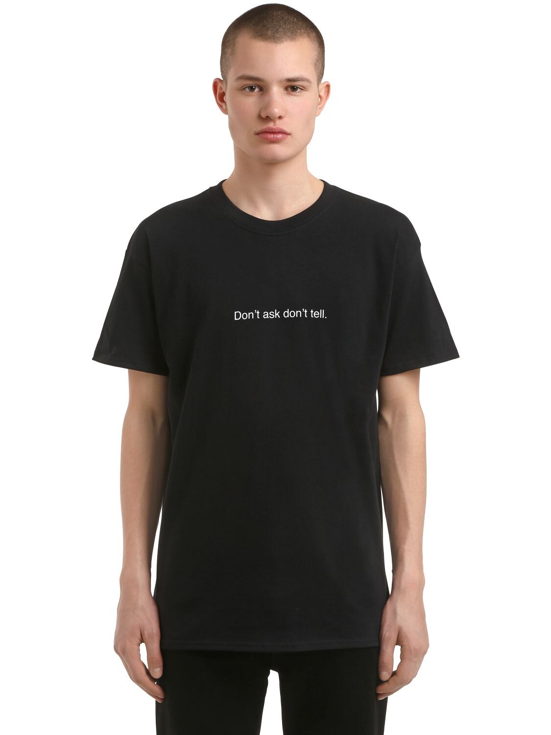 Famt - Fuck Art Make Tees Don't Ask, Don't Tell Cotton T-shirt In Black