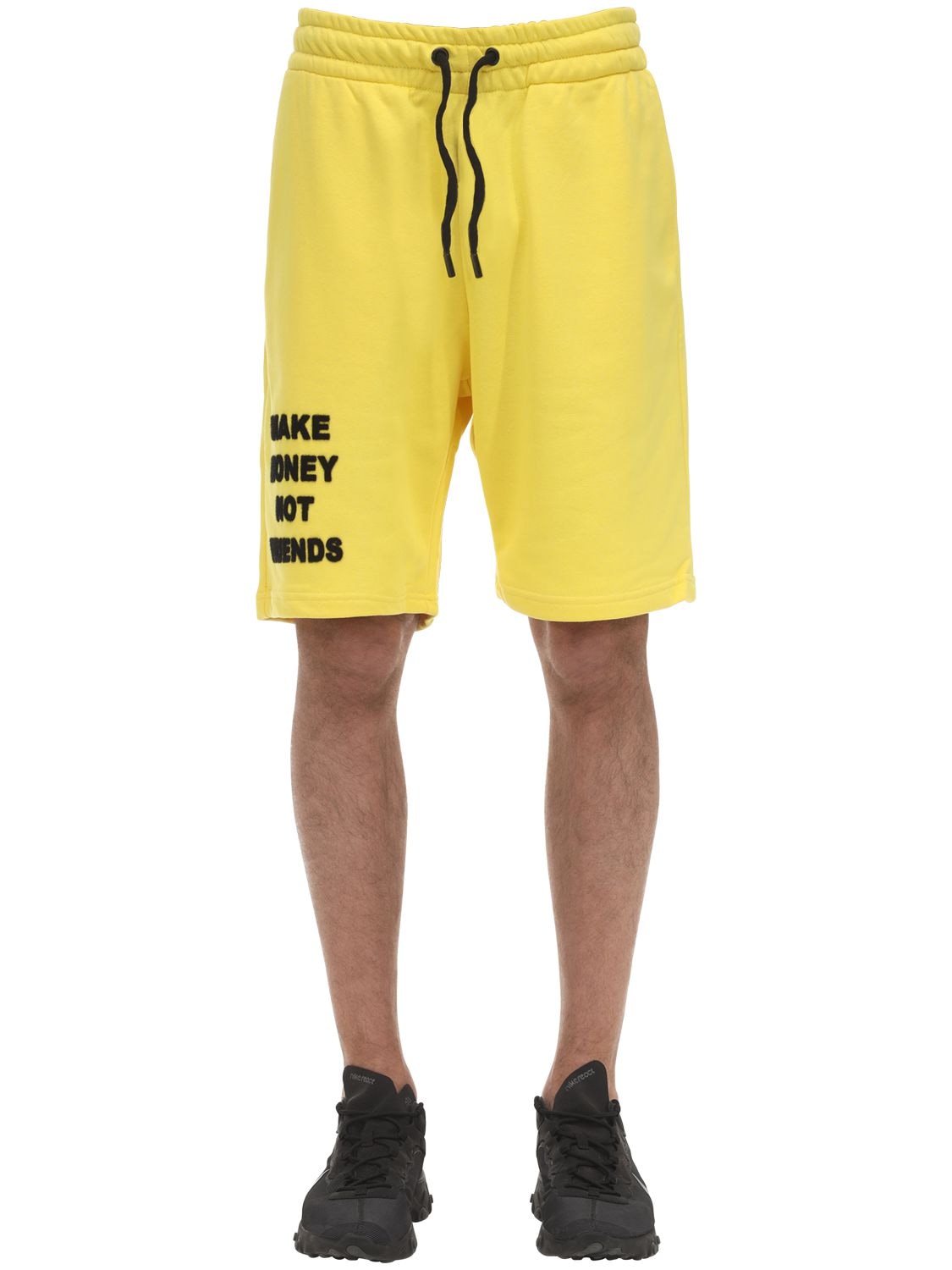 Logo Neon Cotton Jersey Sweat Shorts